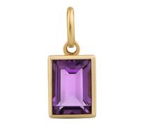 Kettenanhänger OROLINO "585 Gold mit echtem Amethyst 6,5x4,5mm", gelb (gelb, lila), Schmuckanhänger, Damen, one-size, Gold, 0,9 g, Kettenanhänger (87849360-0) gelb, lila