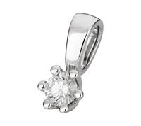 Kettenanhänger OROLINO "Gold 585 mit Brillant 0,10ct.", weiß (weiß, weiß), Schmuckanhänger, Damen, one-size, 0,1 SI = kleine Einschlüsse, Gold, 0,4 g, Kettenanhänger (82940934-0) weiß, weiß