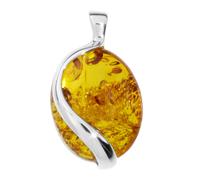Kettenanhänger OSTSEE-SCHMUCK "Ostsee-Schmuck Anhänger Estefanja Anhänger Estefanja", weiß, Schmuckanhänger, Damen, 35 x 21mm, Silber 925 (Sterlingsilber), 4,7 g, Kettenanhänger (83595315-0) weiß