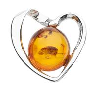 Kettenanhänger OSTSEE-SCHMUCK "Ostsee-Schmuck Anhänger Gleiter-Herz Anhänger Gleiter-Herz", weiß, Schmuckanhänger, Damen, 21 x 21mm, Silber 925 (Sterlingsilber), 3 g, Kettenanhänger (83514166-0) weiß