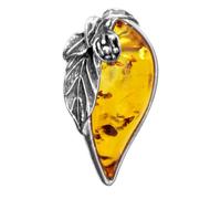 Kettenanhänger OSTSEE-SCHMUCK "- Gleiter-Jana 42 mm - Silber 925/000 - Bernstein" Gr. 42, silber (silber 925, silberfarben, weiß), Schmuckanhänger, Damen, Silber 925 (Sterlingsilber), Kettenanhänger (