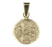 Kettenanhänger OSTSEE-SCHMUCK "- Hiddensee 13 mm rund - Gold 333/000 -" Gr. 21, gold (gold 333, goldfarben, gelb), Schmuckanhänger, Damen, Gelbgold 333, Kettenanhänger (96132354-21) gold 333, goldfarb