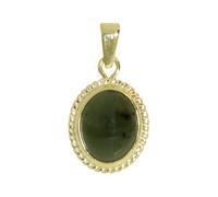 Kettenanhänger OSTSEE-SCHMUCK "- Jolin - Gold 333/000 - Jade" Gr. 23, gold (gold 333, goldfarben, gelb), Schmuckanhänger, Damen, Gelbgold 333, Kettenanhänger (48006068-23) gold 333, goldfarben, gelb