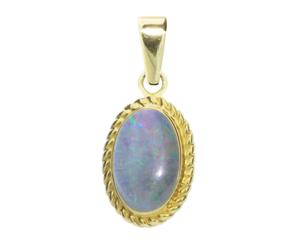 Kettenanhänger OSTSEE-SCHMUCK "- Julie - Gold 333/000 - Opal-Triplette" Gr. 22, gold (gold 333, goldfarben, gelb), Schmuckanhänger, Damen, Gelbgold 333, Kettenanhänger (89121925-22) gold 333, goldfarb