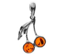 Kettenanhänger OSTSEE-SCHMUCK "- Kirschen - Silber 925/000 - Bernstein" Gr. 18, silber (silber 925, silberfarben, weiß), Schmuckanhänger, Damen, Silber 925 (Sterlingsilber), Kettenanhänger (45412904-1