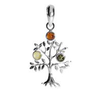 Ketten-Anhänger OSTSEE-SCHMUCK "Ostsee-Schmuck Anhänger Lebensbaum Anhänger Lebensbaum", weiß, Schmuckanhänger, Damen, 32 x 18mm, Silber 925 (Sterlingsilber), 1.8 g (81425619-0) weiß