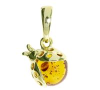 Kettenanhänger OSTSEE-SCHMUCK "Ostsee-Schmuck Anhänger Marienkäfer Anhänger Marienkäfer", gelb, Schmuckanhänger, Damen, 21 x 12mm, Gelbgold 333, 1,6 g, Kettenanhänger (58923351-0) gelb