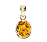 Kettenanhänger OSTSEE-SCHMUCK "Ostsee-Schmuck Anhänger Melanie Anhänger Melanie", gelb, Schmuckanhänger, Damen, 18 x 10mm, Gelbgold 333, 1,1 g, Kettenanhänger (26232415-0) gelb