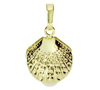 Kettenanhänger OSTSEE-SCHMUCK "- Muschel - Gold 333/000 - Zuchtperle" Gr. 21, gold (gold 333, goldfarben, gelb), Schmuckanhänger, Damen, Gelbgold 333, Kettenanhänger (42981512-21) gold 333, goldfarben