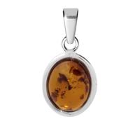 Kettenanhänger OSTSEE-SCHMUCK "Ostsee-Schmuck Anhänger Classic 10 x 8 mm", weiß, Schmuckanhänger, Damen, 21 x 12mm, Silber 925 (Sterlingsilber), 0,6 g, Kettenanhänger (50729226-0) weiß
