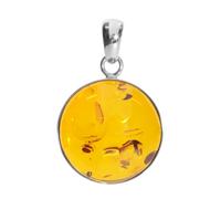 Kettenanhänger OSTSEE-SCHMUCK "Ostsee-Schmuck Anhänger Classic 19 mm Anhänger Classic 19 mm", weiß, Schmuckanhänger, Damen, 30 x 20mm, Silber 925 (Sterlingsilber), 3,4 g, Kettenanhänger (63867539-0) w