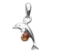 Kettenanhänger OSTSEE-SCHMUCK "Ostsee-Schmuck Anhänger Delphin Anhänger Delphin", weiß, Schmuckanhänger, Damen, 25x14mm, Silber 925 (Sterlingsilber), 1,5 g, Kettenanhänger (99605652-0) weiß