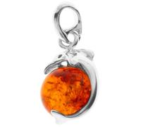 Kettenanhänger OSTSEE-SCHMUCK "Ostsee-Schmuck Anhänger Delphin Anhänger Delphin", weiß, Schmuckanhänger, Damen, 25 x 11mm, Silber 925 (Sterlingsilber), 1,8 g, Kettenanhänger (29939621-0) weiß