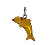 Kettenanhänger OSTSEE-SCHMUCK "Ostsee-Schmuck Anhänger Delphin Anhänger Delphin", weiß, Schmuckanhänger, Damen, 20 x 5mm, Silber 925 (Sterlingsilber), 0,4 g, Kettenanhänger (53329150-0) weiß