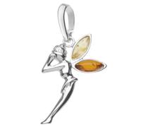 Kettenanhänger OSTSEE-SCHMUCK "Ostsee-Schmuck Anhänger Elfe Anhänger Elfe", weiß, Schmuckanhänger, Damen, 34 x 16mm, Silber 925 (Sterlingsilber), 2,7 g, Kettenanhänger (94698917-0) weiß