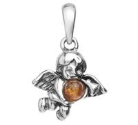 Kettenanhänger OSTSEE-SCHMUCK "Ostsee-Schmuck Anhänger Engel Anhänger Engel", weiß, Schmuckanhänger, Damen, 23 x 15mm, Silber 925 (Sterlingsilber), 1,9 g, Kettenanhänger (22547952-0) weiß