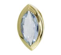 Kettenanhänger OSTSEE-SCHMUCK "Ostsee-Schmuck Anhänger Gleiter-Ramona Anhänger Gleiter-Ramona", gelb, Schmuckanhänger, Damen, 21 x 12mm, Gelbgold 333, 3,8 g, Kettenanhänger (52823438-0) gelb