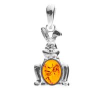 Kettenanhänger OSTSEE-SCHMUCK "Ostsee-Schmuck Anhänger Hase Anhänger Hase", weiß, Schmuckanhänger, Damen, 27 x 12mm, Silber 925 (Sterlingsilber), 2,1 g, Kettenanhänger (45272348-0) weiß