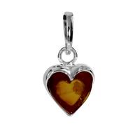 Kettenanhänger OSTSEE-SCHMUCK "Ostsee-Schmuck Anhänger Herz Anhänger Herz", weiß, Schmuckanhänger, Damen, 19 x 10mm, Silber 925 (Sterlingsilber), 1 g, Kettenanhänger (20153311-0) weiß