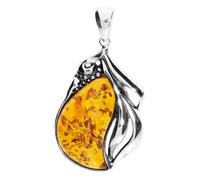 Kettenanhänger OSTSEE-SCHMUCK "Ostsee-Schmuck Anhänger Janne Anhänger Janne", weiß, Schmuckanhänger, Damen, 49 x 27mm, Silber 925 (Sterlingsilber), 7,9 g, Kettenanhänger (89726632-0) weiß