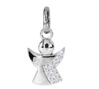 Kettenanhänger OSTSEE-SCHMUCK "Ostsee-Schmuck Anhänger kleiner Engel Anhänger kleiner Engel", weiß, Schmuckanhänger, Damen, 18x9mm, Silber 925 (Sterlingsilber), 0,7 g, Kettenanhänger (20121553-0) weiß