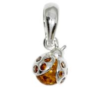 InCollections Damen-Anhänger 925 Sterling Silber Bernstein Marienkäfer 0010200645890