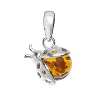 Kettenanhänger OSTSEE-SCHMUCK "Ostsee-Schmuck Anhänger Marienkäfer Anhänger Marienkäfer", weiß, Schmuckanhänger, Damen, 19x12mm, Silber 925 (Sterlingsilber), 1,6 g, Kettenanhänger (33435812-0) weiß