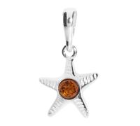 Kettenanhänger OSTSEE-SCHMUCK "Ostsee-Schmuck Anhänger Seestern Anhänger Seestern", weiß, Schmuckanhänger, Damen, 22 x 12mm, Silber 925 (Sterlingsilber), 1,2 g, Kettenanhänger (69339938-0) weiß