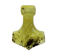 Kettenanhänger OSTSEE-SCHMUCK "Ostsee-Schmuck Anhänger Thorhammer Anhänger Thorhammer", grün, Schmuckanhänger, Damen, 23x17mm, Bernstein, 0,9 g, Kettenanhänger (86086452-0) grün