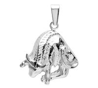 Kettenanhänger OSTSEE-SCHMUCK "Ostsee-Schmuck Anhänger Tierkreiszeichen Stier", weiß, Schmuckanhänger, Damen, 26 x 18mm, Silber 925 (Sterlingsilber), 2,1 g, Kettenanhänger (92039048-0) weiß