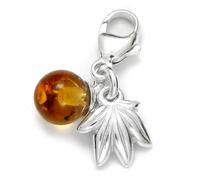 Kettenanhänger OSTSEE-SCHMUCK "Ostsee-Schmuck Charm-Einhänger Frucht Charm-Einhänger Frucht", weiß, Schmuckanhänger, Damen, 18 x 7mm, Silber 925 (Sterlingsilber), 1 g, Kettenanhänger (90338027-0) weiß