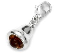 Kettenanhänger OSTSEE-SCHMUCK "Ostsee-Schmuck Charm-Einhänger Glocke Charm-Einhänger Glocke", weiß, Schmuckanhänger, Damen, 20 x 8mm, Silber 925 (Sterlingsilber), 2,2 g, Kettenanhänger (30044567-0) we