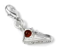 Kettenanhänger OSTSEE-SCHMUCK "Ostsee-Schmuck Charm-Einhänger Sportschuh", weiß, Schmuckanhänger, Damen, 26 x 10mm, Silber 925 (Sterlingsilber), 2,2 g, Kettenanhänger (68580906-0) weiß