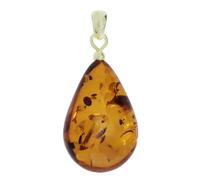 Kettenanhänger OSTSEE-SCHMUCK "Ostsee-Schmuck Anhänger Tropfen ca. 26 mm lang - Gold 585/000", gelb, Schmuckanhänger, Damen, 36 x 18mm, Bernstein, 3,5 g, Kettenanhänger (53508464-0) gelb