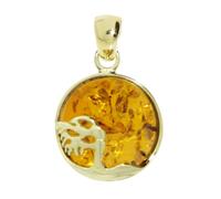 Kettenanhänger OSTSEE-SCHMUCK "Ostsee-Schmuck Anhänger Windflüchter 16 mm", gelb, Schmuckanhänger, Damen, 25 x 16mm, Gelbgold 333, 2,1 g, Kettenanhänger (50824031-0) gelb