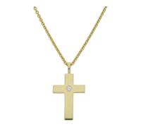 Kettenanhänger Silber 925 Gold plattiert Cubic Zirkonia Kreuz JL20-02-1259 JuwelmaLux