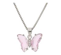 Kettenanhänger Silber 925 Zirkonia Schmetterling Rosa JL52-02-0056 JuwelmaLux
