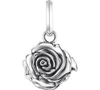 Kettenanhänger THOMAS SABO "Anhänger Midnight Rose", silber (silberfarben, schwarz), Schmuckanhänger, Damen, Silber 925 (recycelt), 4,02 g, Kettenanhänger (51343622-0) silberfarben, schwarz
