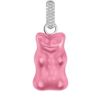 Kettenanhänger THOMAS SABO "THOMAS SABO x HARIBO Schmuck: Großer Anhänger Goldbär", pink (silberfarben, pink, kristallweiß, pink, kristallweiß), Schmuckanhänger, Damen, Silber 925 (recycelt), 4,05 g,