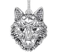 Thomas Sabo PE965-691-21 Anhänger Wolf Gesicht mit Steinen Silber geschwärzt