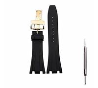 Kevisae Uhrenarmband aus schwarzem Gummi-Silikon, kompatibel mit Audemars Piguet Royal Oak Offshore 15703 15710-28 mm AP Gummi-Uhrenarmband, Schwarz, 5 to 8 inches, Silikon, Gummi, Uhrenarmband