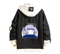 kewing Anime Call of The Night Hoodie Sweatshirt Jacke Yamori Kou Nanakusa Nazuna Cosplay Hoodie Unisex Jeansjacke Mantel für Männer Frauen