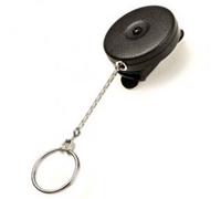Key-Bak #4B Black Retractable Key Reel w/ Removable Rotating Clip by Key-Bak