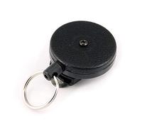 KEY-BAK KB 484 Schlüsselrolle stabil Kevlarseil mit 360 grad drehbar clip schwarz, KB 484 Black, 120