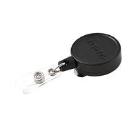 KEY-BAK MID6 Einziehbarer G?rtel-Ausweishalter mit 91,4 cm Kevlar-Kordel, 170 g, drehbarem Stahl-G?rtelclip, Schwarz (0006-005)
