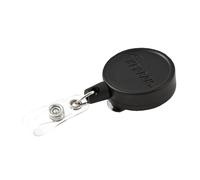 KEY-BAK MID6 Einziehbarer G?rtel-Ausweishalter mit 91,4 cm Kevlar-Kordel, 170 g, drehbarem Stahl-G?rtelclip, Schwarz (0006-005)