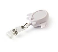 KEY-BAK RETRACT-A-BADGE Flugzeugform, einziehbarer Ausweishalter mit 91,4 cm langer Schnur, Gürtelclip, weiße Spule, 5 Stück