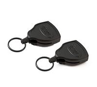 KEY-BAK #SUPER 48 Locking Retractable Reel, Kevlar Cord, Polycarbonate Case (Heavy Duty, 48, 2 Pack) by Key-Bak