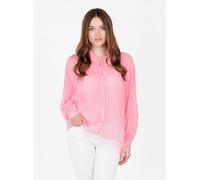 KEY LARGO Damen Malena v-Neck Bluse, neon pink (1325), M