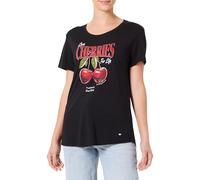 KEY LARGO Damen WT Fruit Round T-Shirt, Black (1100), Medium
